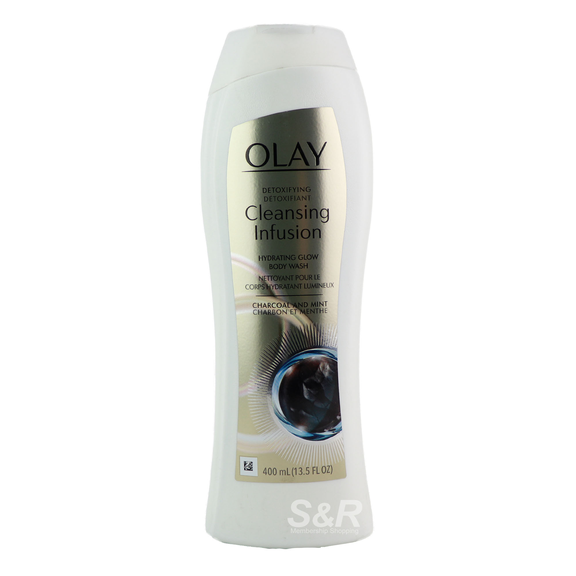 Olay Detoxifying Cleansing Infusion Hydrating Glow Body Wash in Charcoal and Mint 400mL Olay Detoxifying Cleansing Infusion Hydrating Glow Body Wash in Charcoal and Mint 400mL